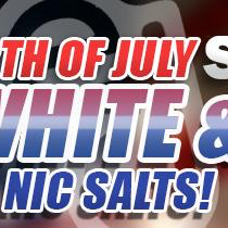 Fourth of July Sale: Red, White & Blue Nic Salts!