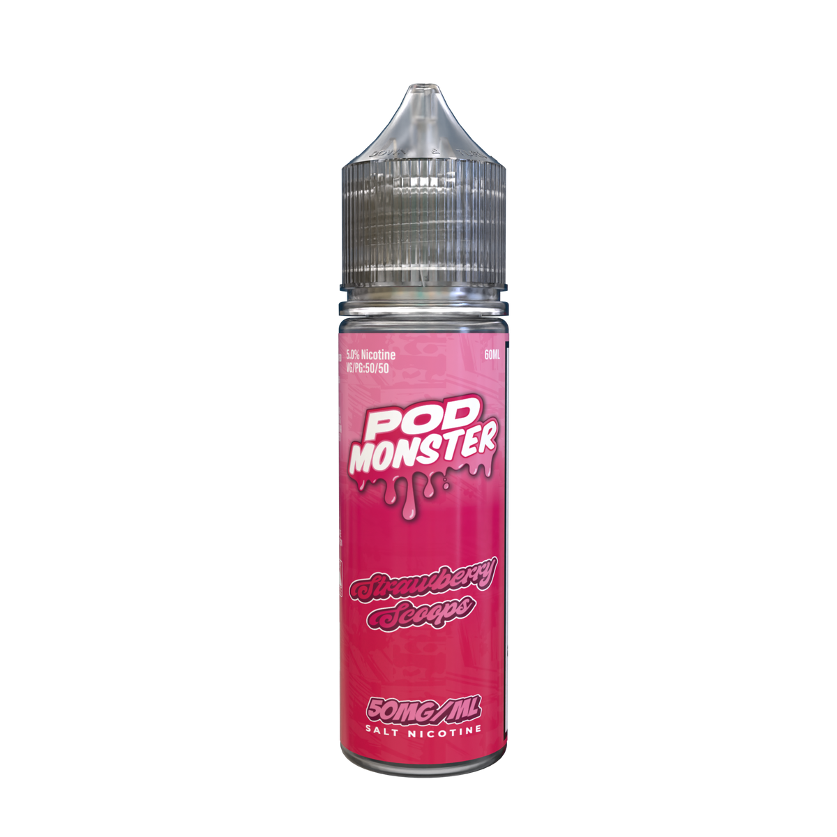 Pod Monster Salt Strawberry Scoops eJuice  eJuiceDirect