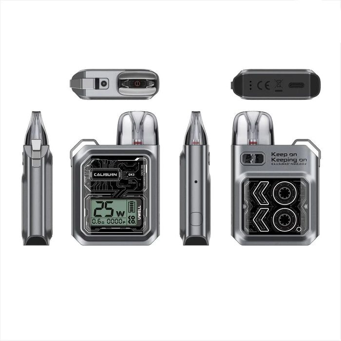 Uwell Caliburn GK3 25W Pod Mod Kit eJuiceDirect Uwell Caliburn GK3 25W Pod Mod Kit eJuiceDirect