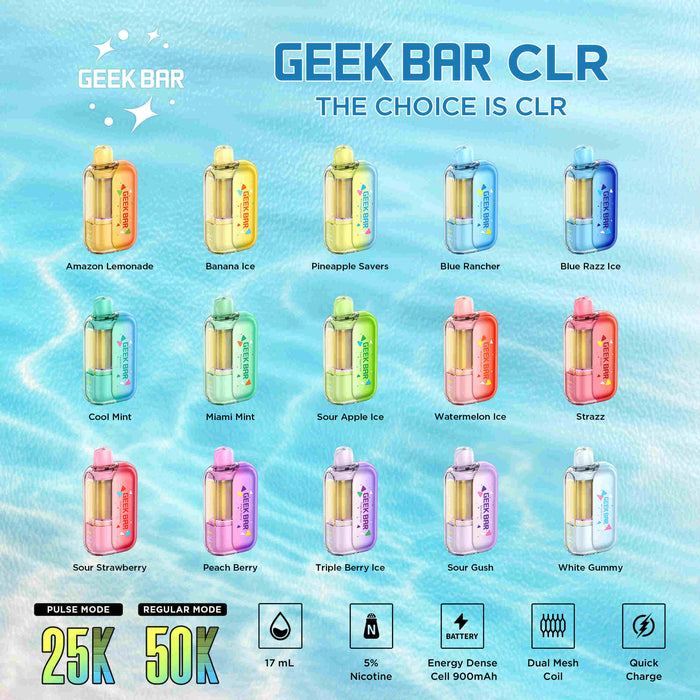 Geek Bar CLR 50K Disposable eJuiceDirect Geek Bar CLR 50K Disposable eJuiceDirect