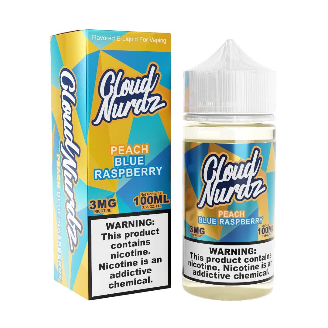 Cloud Nurdz Peach Blue Raspberry eJuice — eJuiceDirect