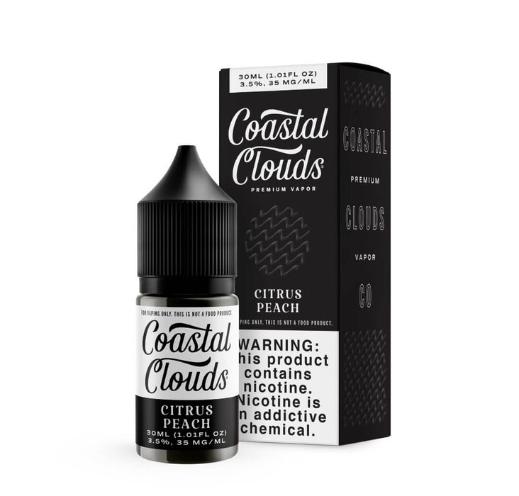 Coastal Clouds Salt Citrus Peach eJuice eJuiceDirect Coastal Clouds Salt Citrus Peach eJuice eJuiceDirect