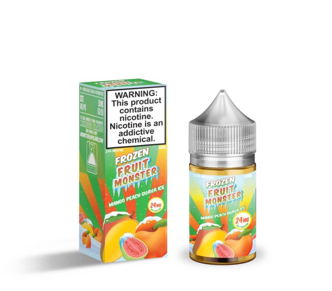 Frozen Fruit Monster Salt Mango Peach Guava Ice eJuice — eJuiceDirect