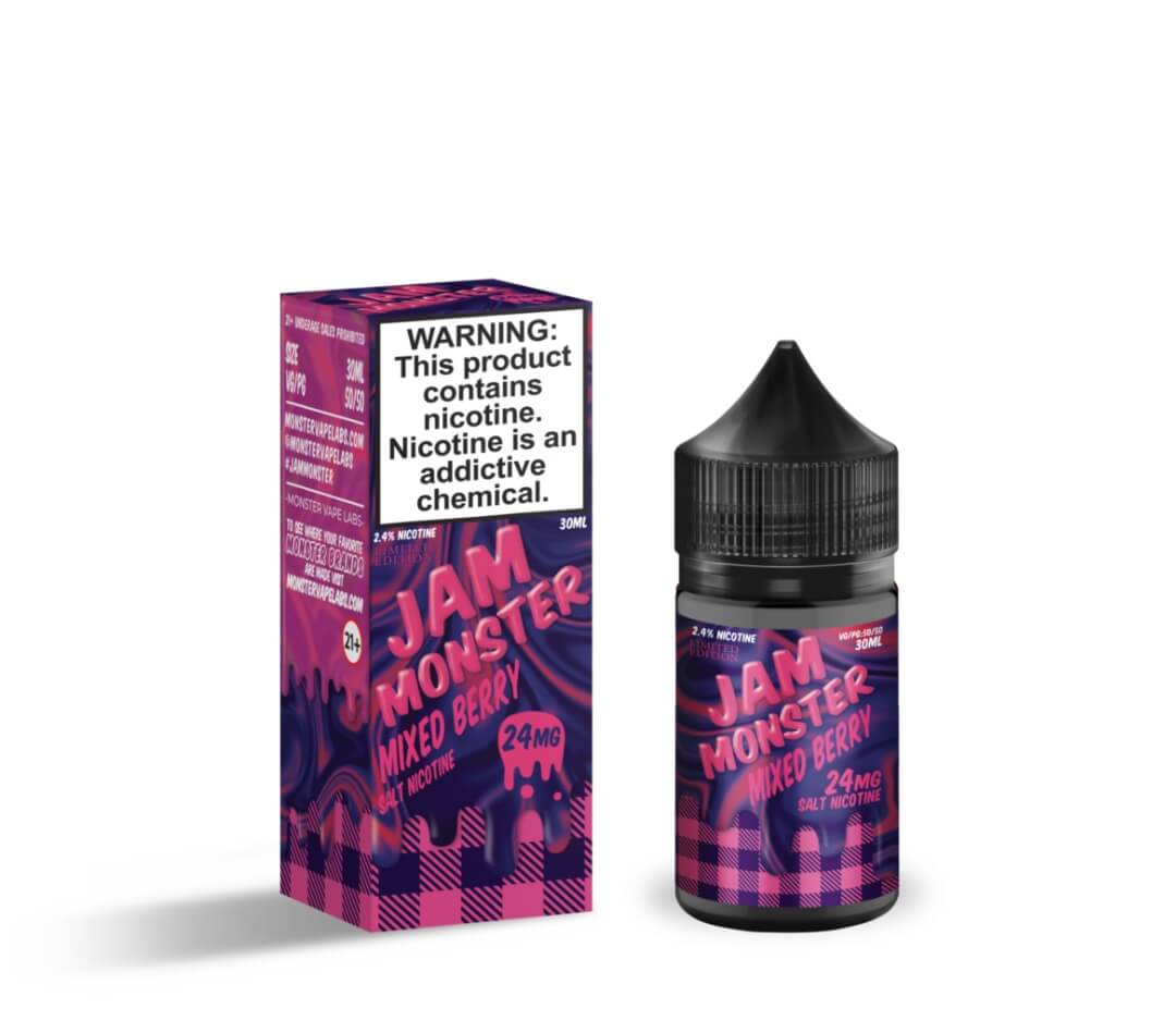 Jam Monster Salt Mixed Berry eJuice eJuiceDirect Jam Monster Salt Mixed Berry eJuice eJuiceDirect