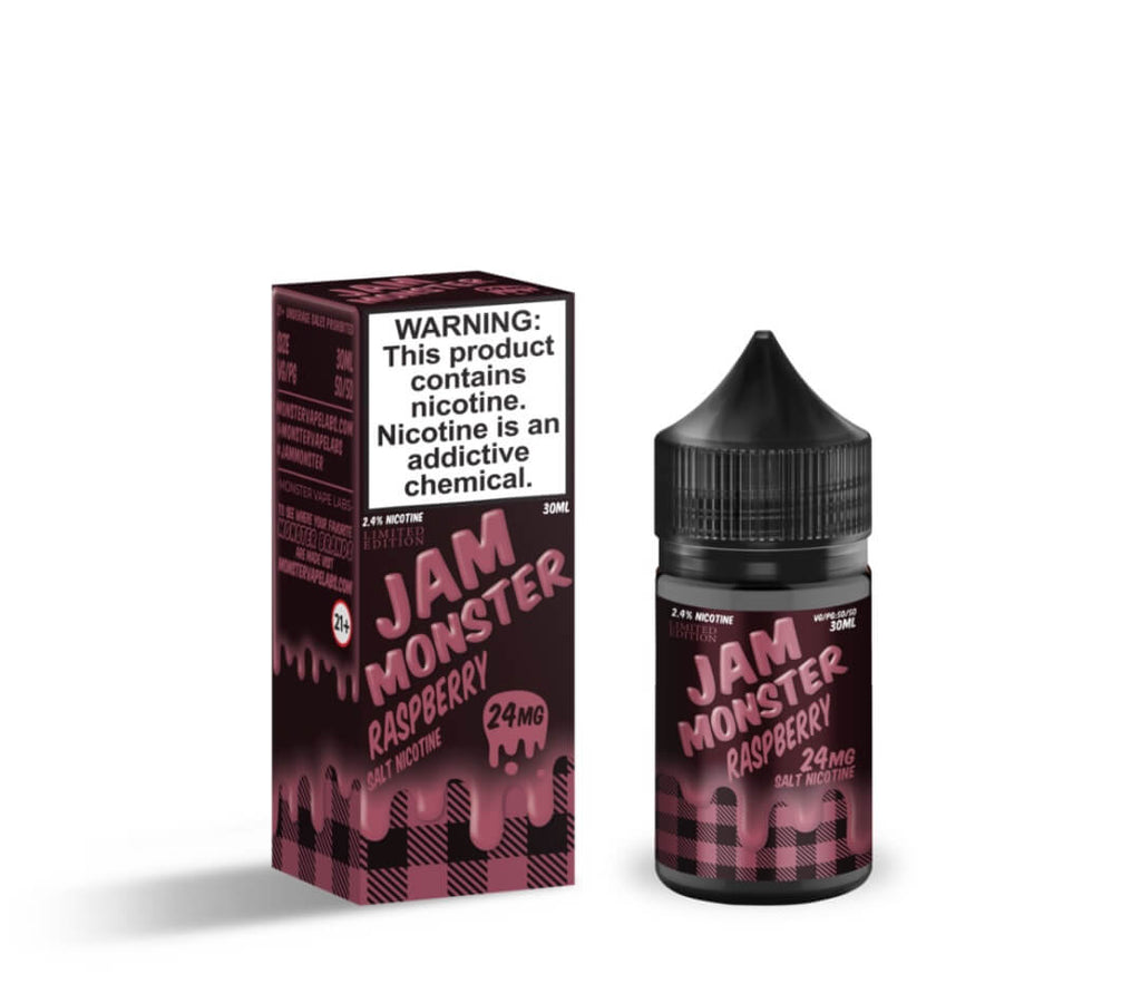 Jam Monster Salt Raspberry eJuice — eJuiceDirect Jam Monster Salt Raspberry eJuice — eJuiceDirect