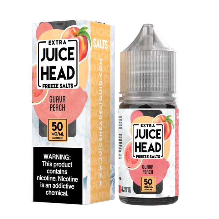 Juice Head Freeze Salt Guava Peach eJuice - eJuiceDirect