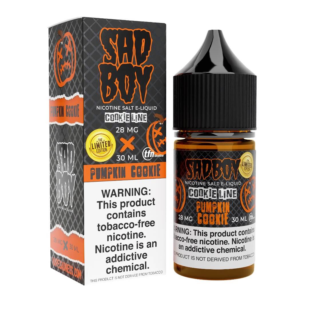 Sadboy Salt Cookie Line Pumpkin Cookie eJuice eJuiceDirect Sadboy Salt Cookie Line Pumpkin Cookie eJuice eJuiceDirect