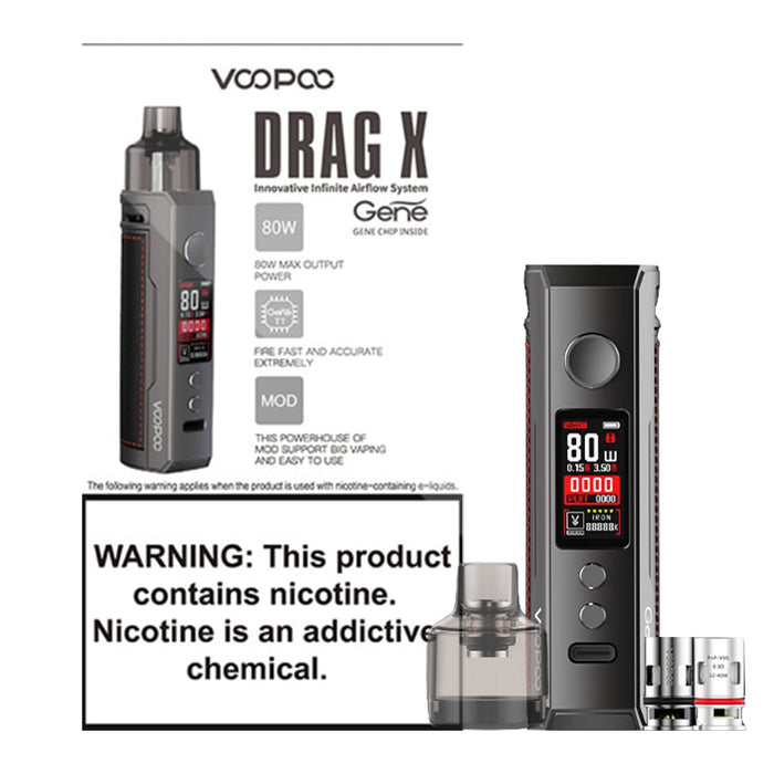 VOOPOO Drag X 80W Pod Mod Kit eJuiceDirect VOOPOO Drag X 80W Pod Mod Kit eJuiceDirect