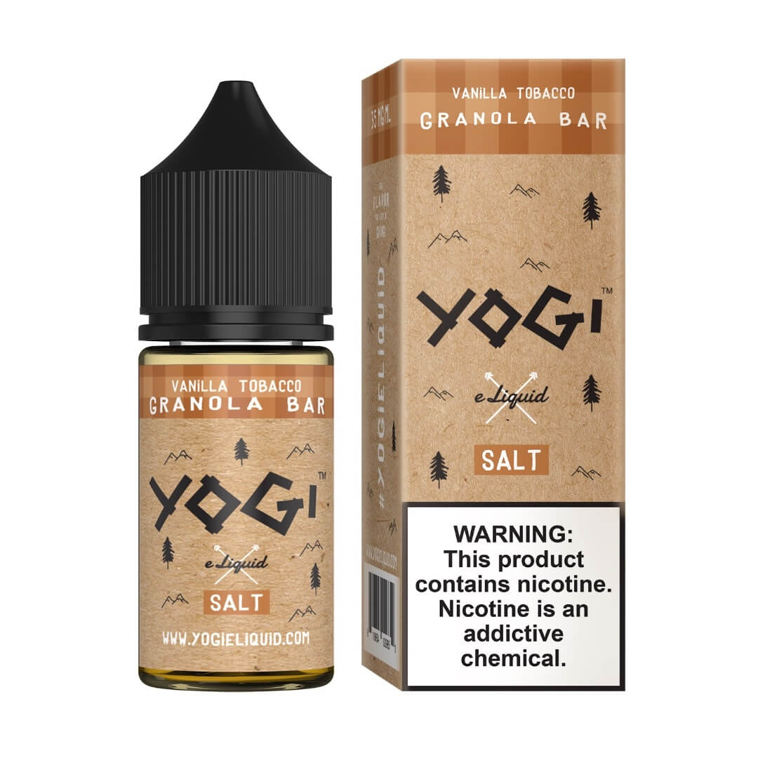 Yogi Salt Vanilla Tobacco Granola Bar eJuice eJuiceDirect Yogi Salt Vanilla Tobacco Granola Bar eJuice eJuiceDirect