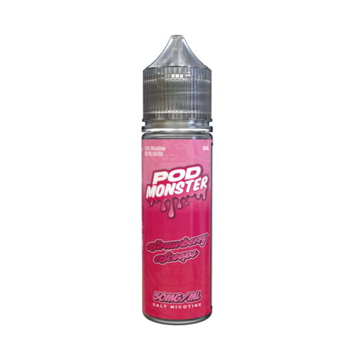 Pod Monster Salt Strawberry Scoops eJuice