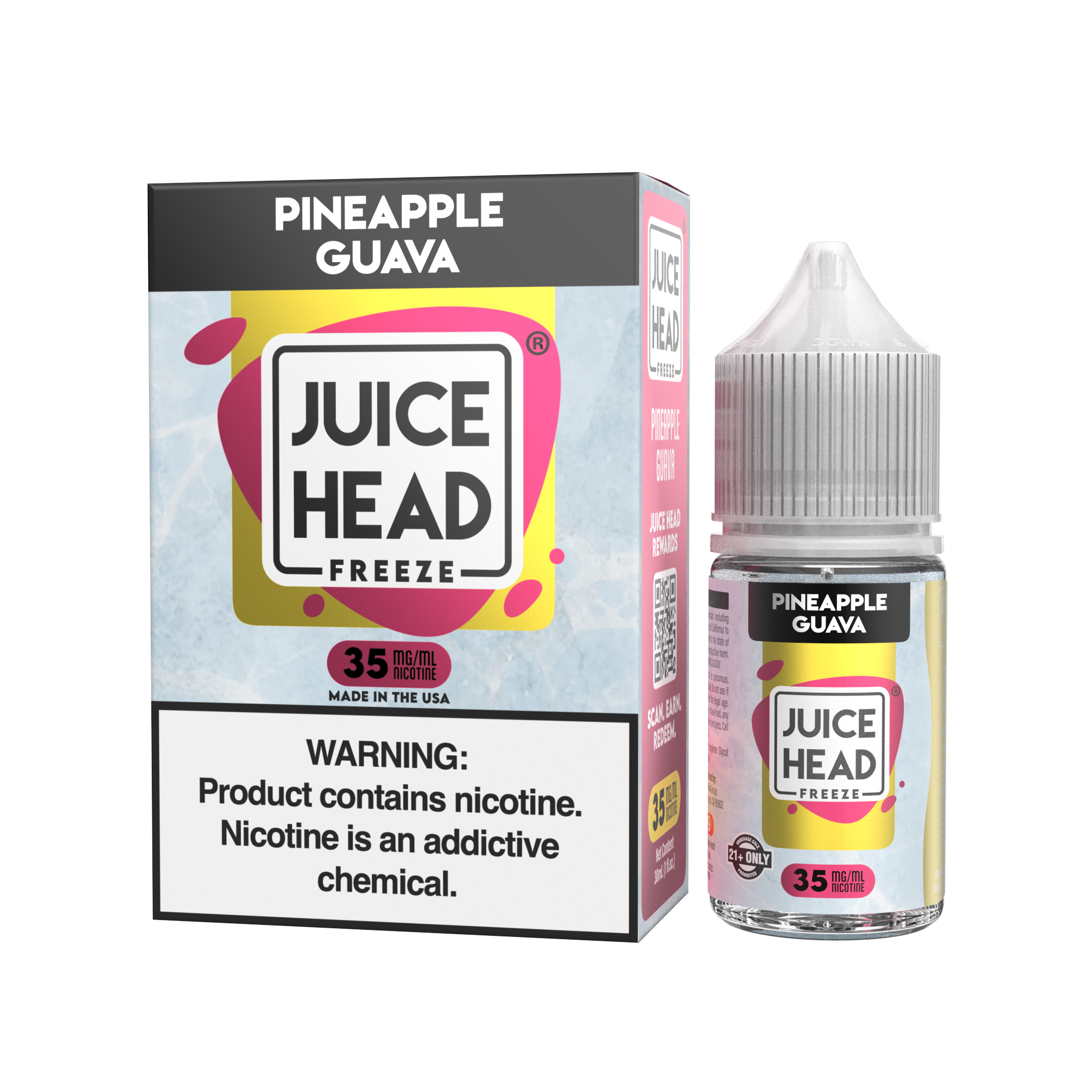 Juice Head Freeze Salt Pineapple Guava eJuice