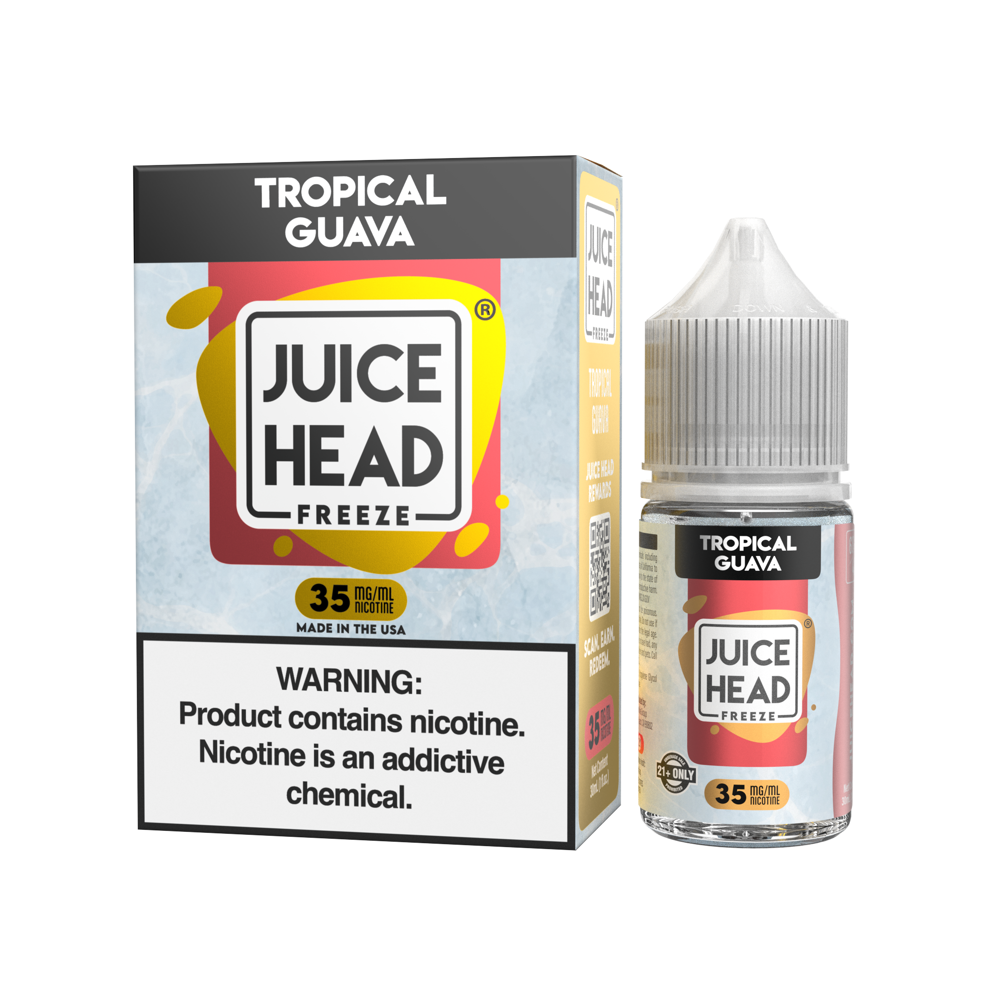 Juice Head Freeze Salt Tropical Guava eJuice