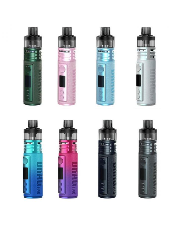 voopoo drag 40w H40 Pod Mod Starter Kit Color:Crystal White 36K puffs Fume Cuban Tobacco Flavor